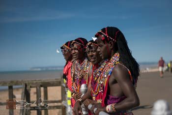 Maasai Warriors at Bexhill Seafront (thumbnail)